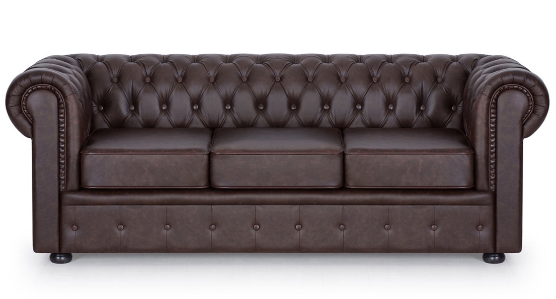 Диван Честер 3-х местный Коричневый
